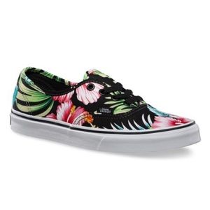 Unisex Black Floral Vans 🍃🌺🌿🔥💫